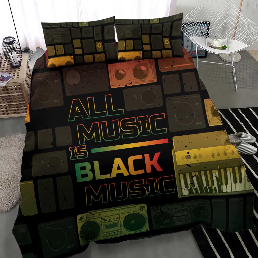 Black Music Month Bedding Set All Music Is Black Music DT05