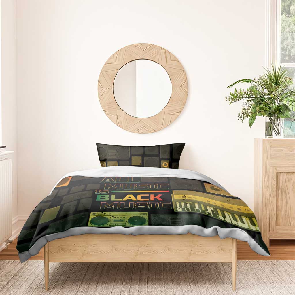Black Music Month Bedding Set All Music Is Black Music DT05