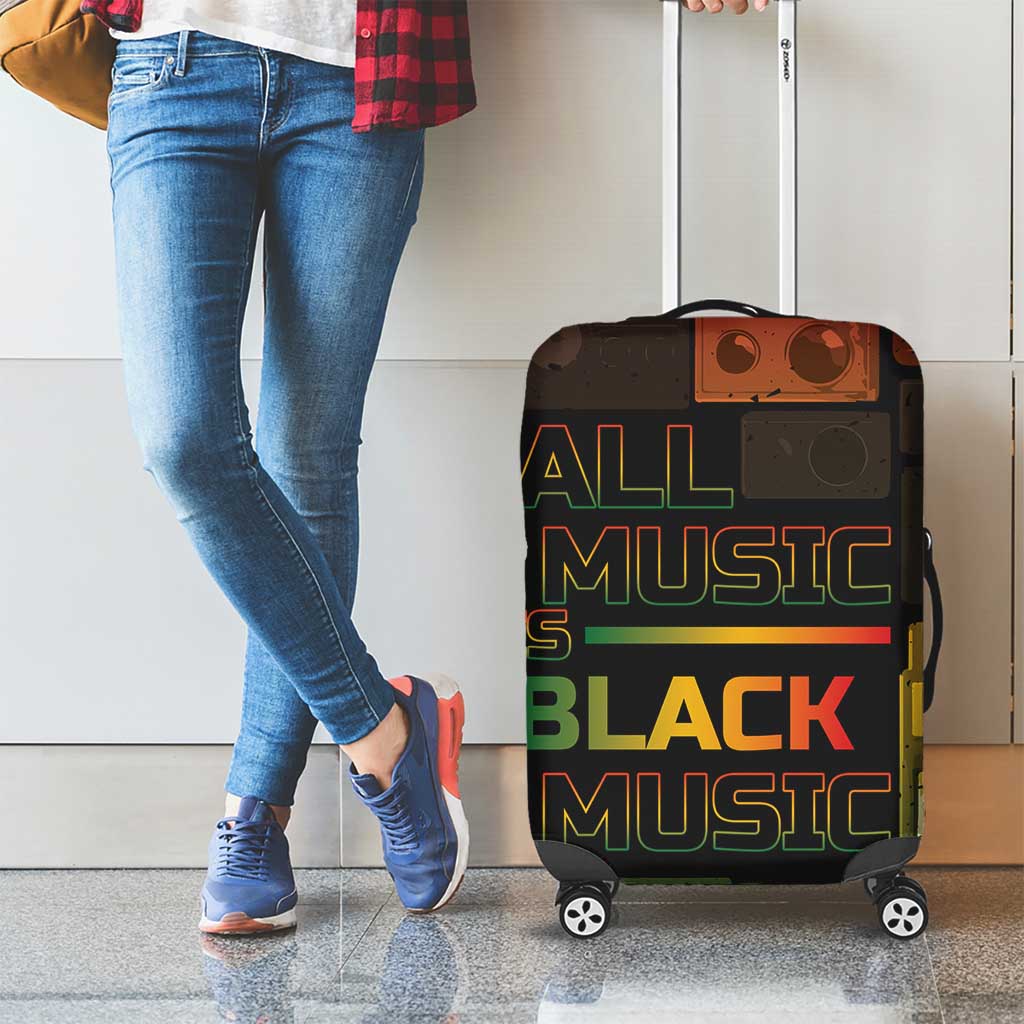 Black Music Month Luggage Cover All Music Is Black Music DT05