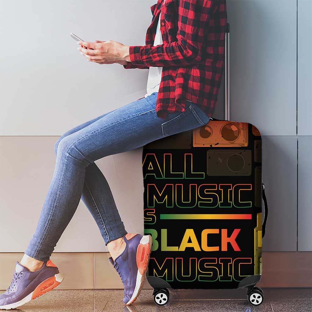 Black Music Month Luggage Cover All Music Is Black Music DT05