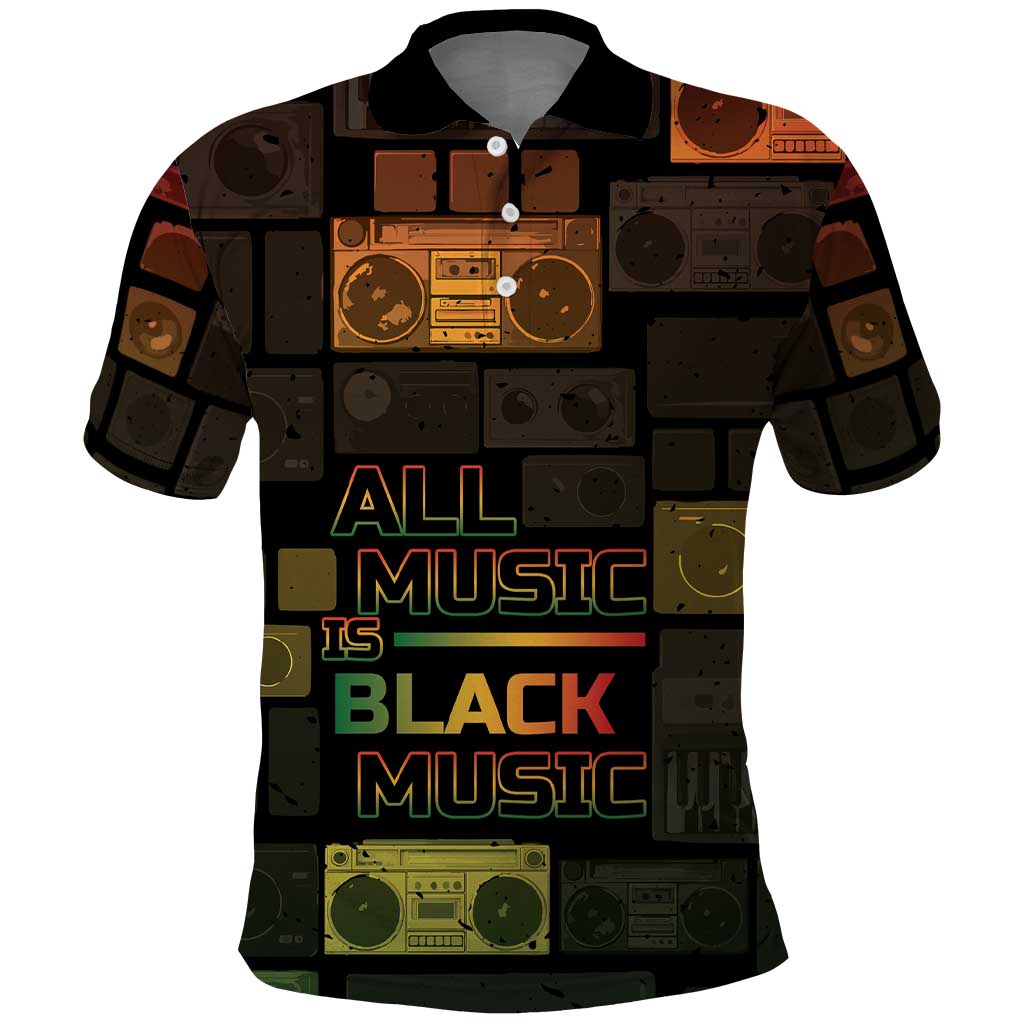 Black Music Month Polo Shirt All Music Is Black Music DT05