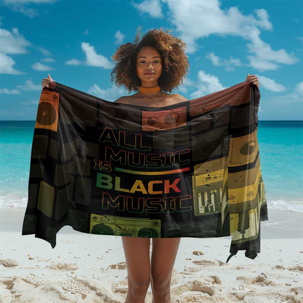 Black Music Month Sarong All Music Is Black Music DT05