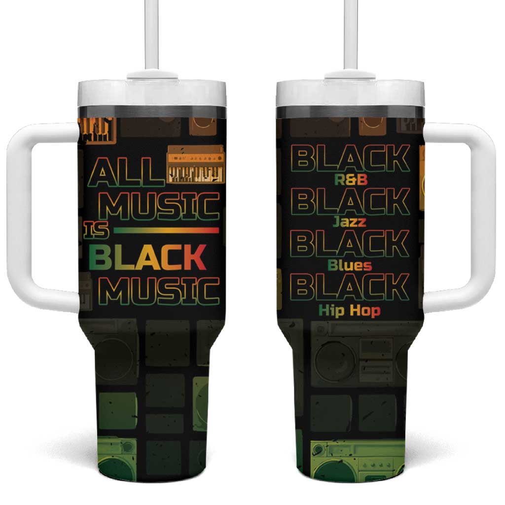 Black Music Month Tumbler With Handle All Music Is Black Music DT05