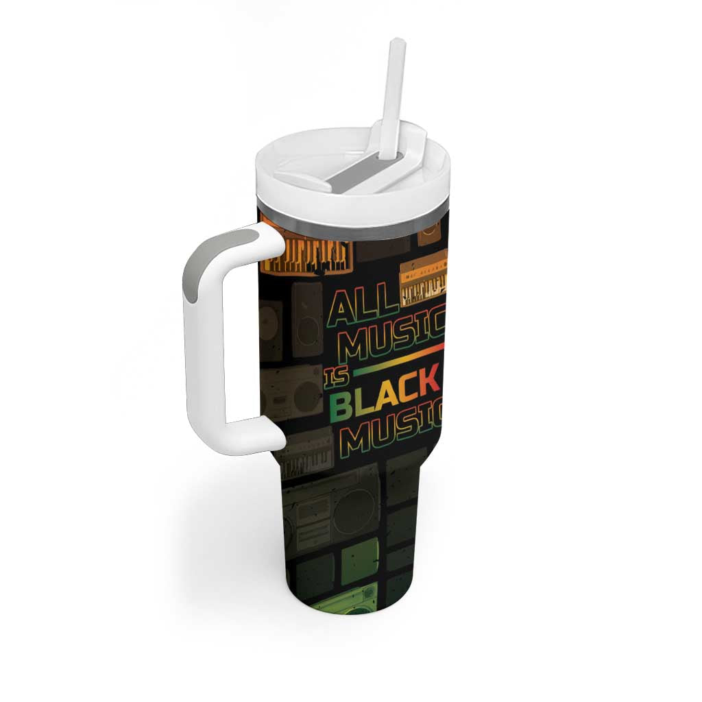 Black Music Month Tumbler With Handle All Music Is Black Music DT05