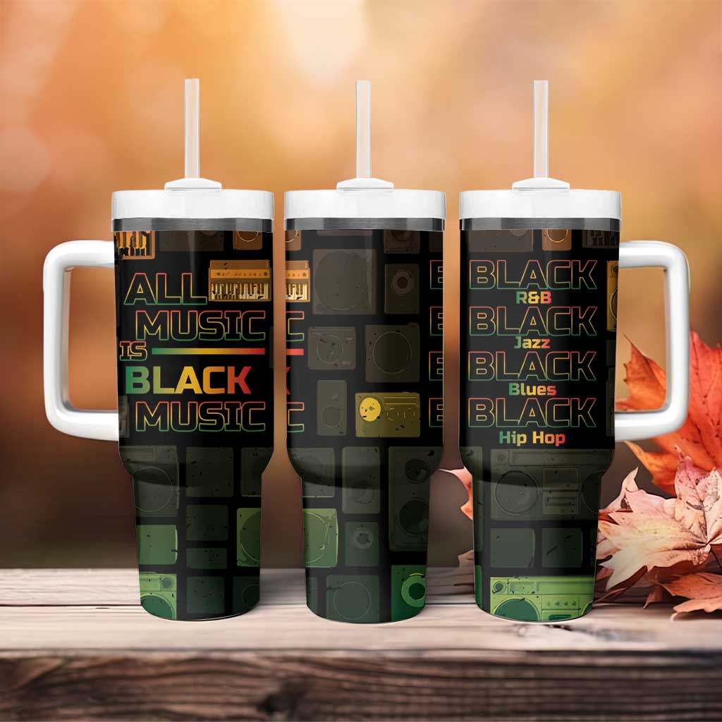 Black Music Month Tumbler With Handle All Music Is Black Music DT05
