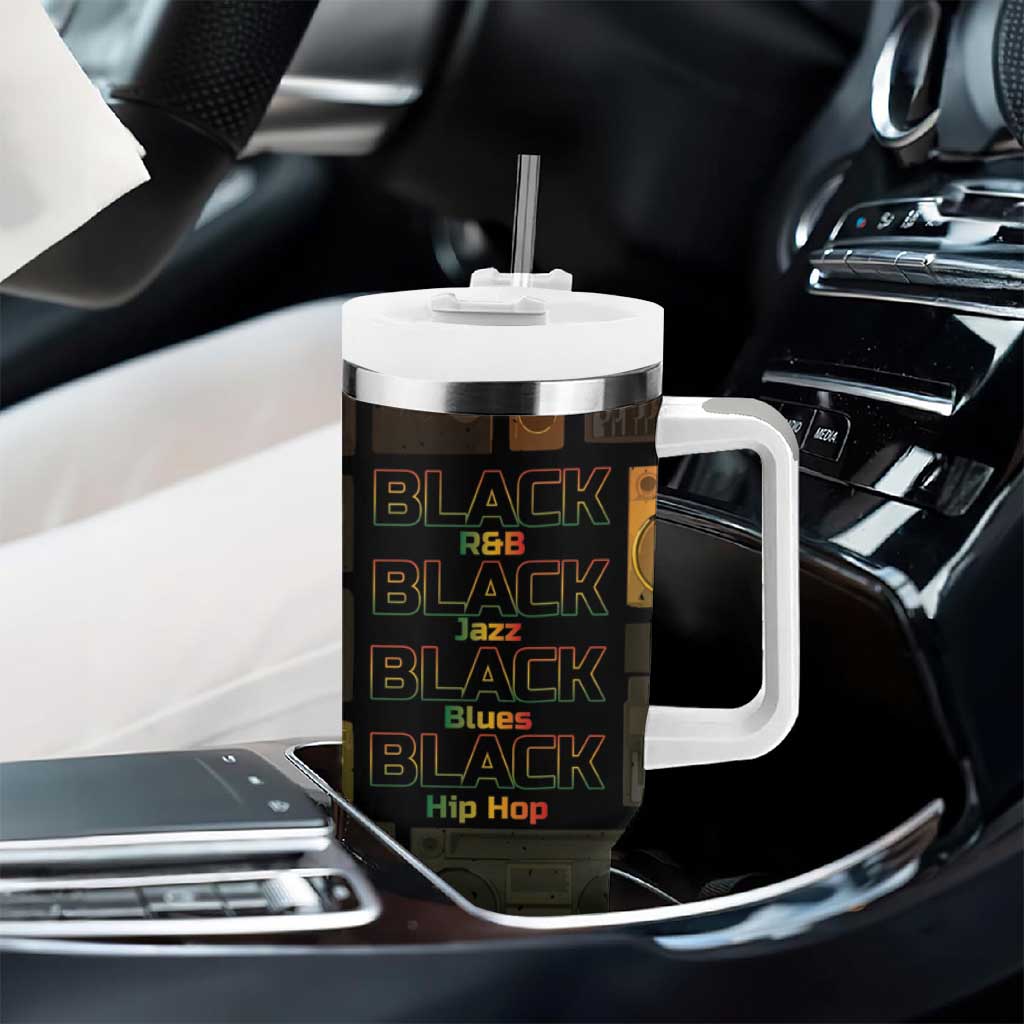 Black Music Month Tumbler With Handle All Music Is Black Music DT05