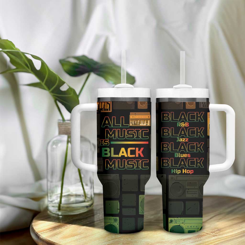 Black Music Month Tumbler With Handle All Music Is Black Music DT05