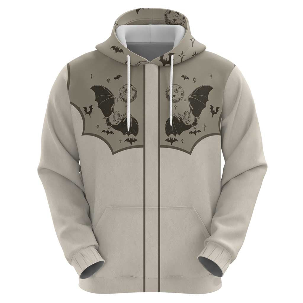Western Gothic Yoke Hoodie Bat And Stars DT05