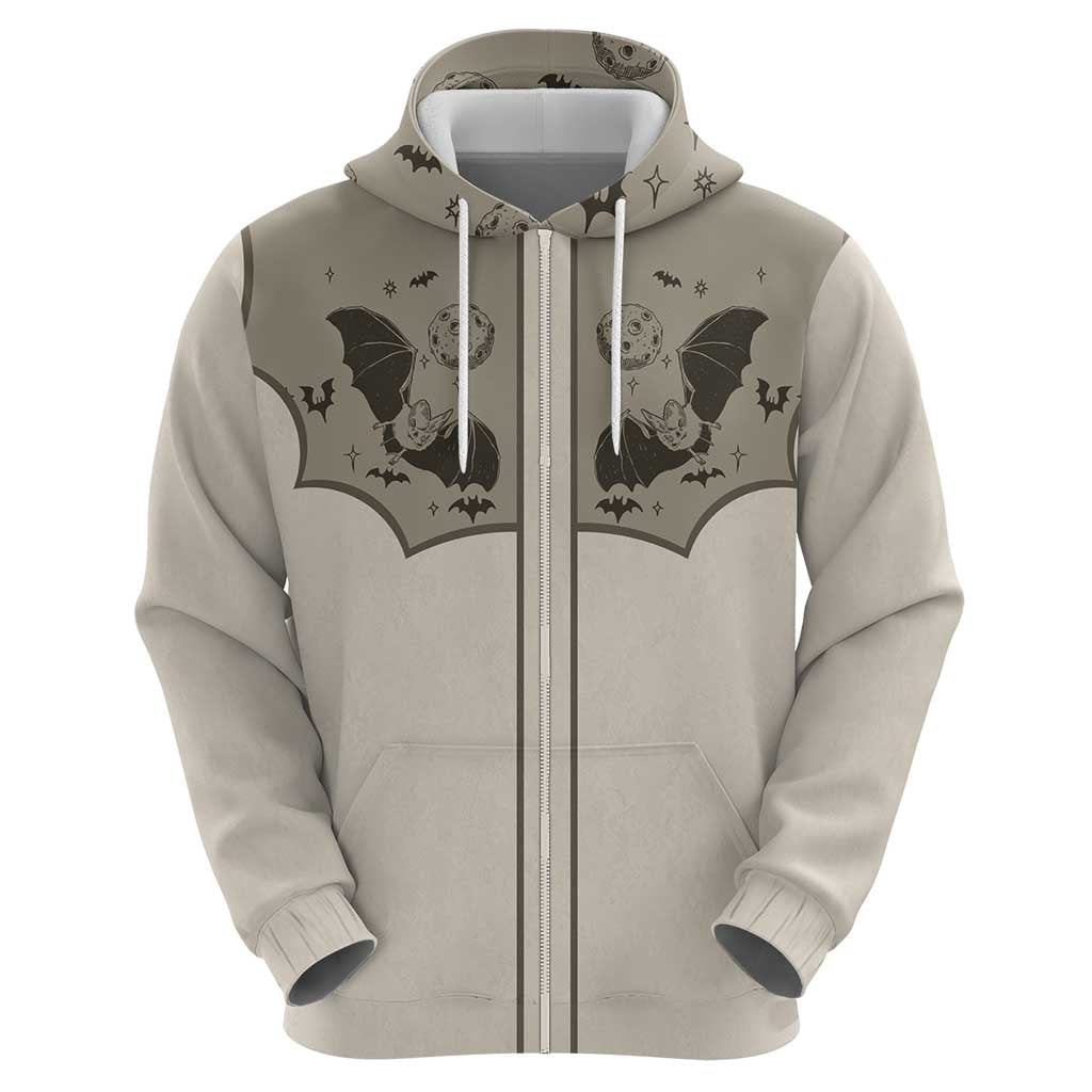 Western Gothic Yoke Hoodie Bat And Stars DT05