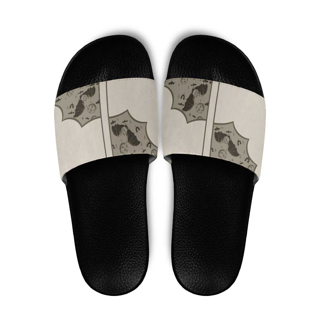 Western Gothic Yoke Slide Sandals Bat And Stars DT05