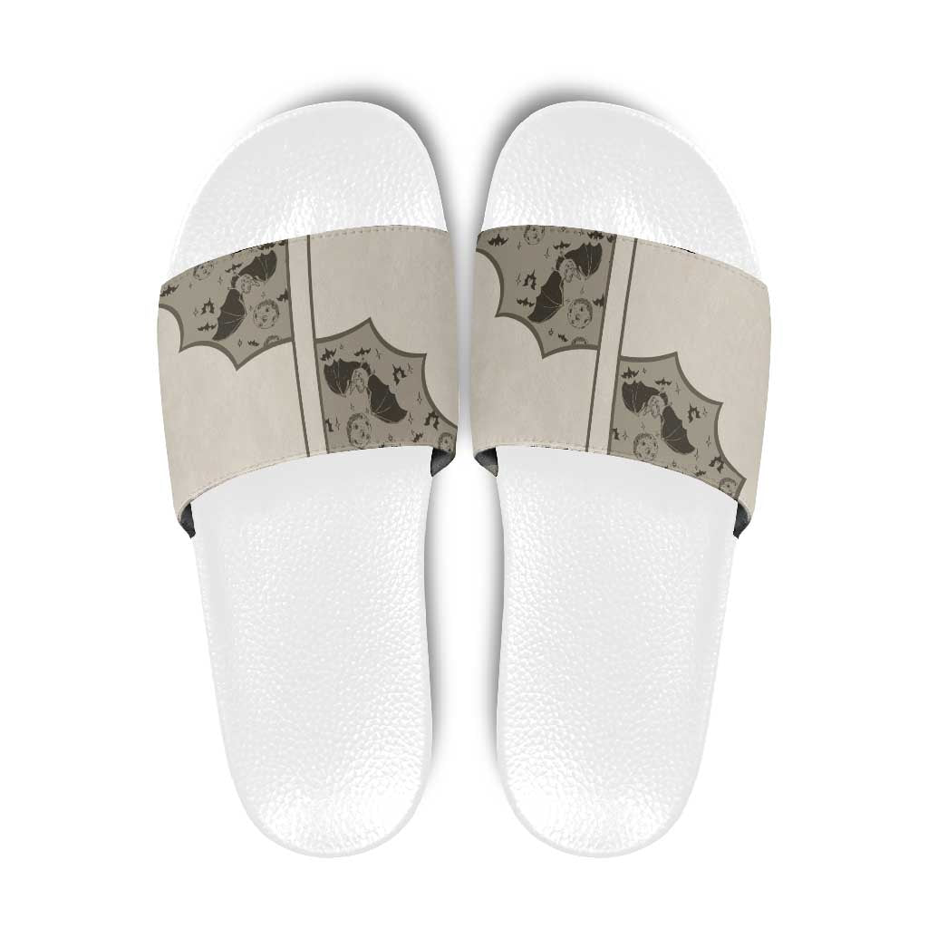 Western Gothic Yoke Slide Sandals Bat And Stars DT05
