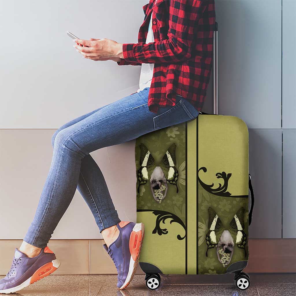 Western Gothic Yoke Luggage Cover Retro Butterfly With Daisy Garden DT05