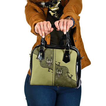 Western Gothic Yoke Shoulder Handbag Retro Butterfly With Daisy Garden DT05