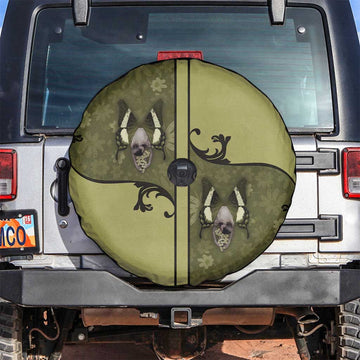 Western Gothic Yoke Spare Tire Cover Retro Butterfly With Daisy Garden DT05