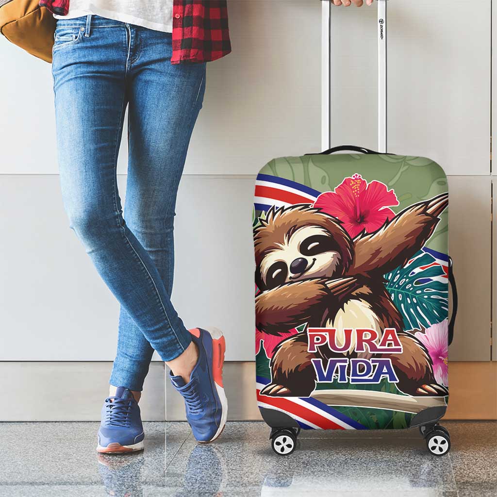 Costa Rica Luggage Cover Pura Vida Dabbing Sloth DT05