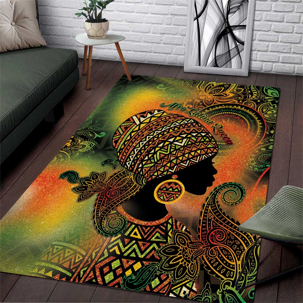 Black Women Area Rug Afro Latina Queen DT05