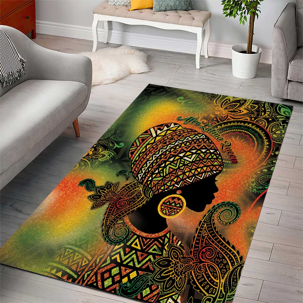Black Women Area Rug Afro Latina Queen DT05