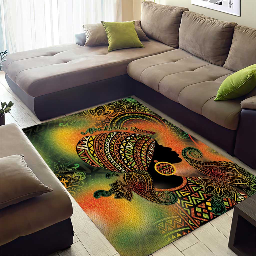 Black Women Area Rug Afro Latina Queen DT05