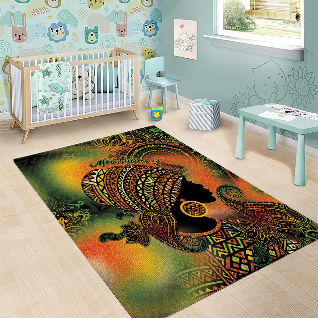 Black Women Area Rug Afro Latina Queen DT05