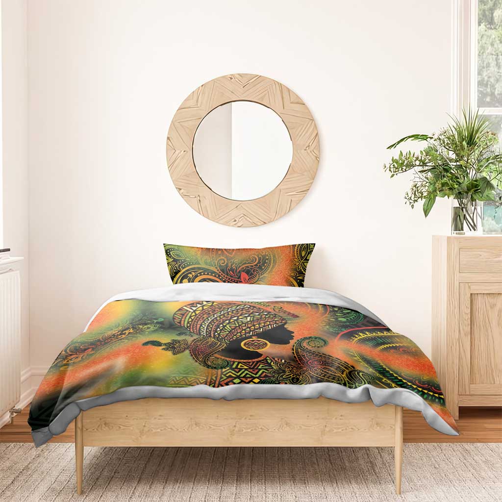 Black Women Bedding Set Afro Latina Queen DT05