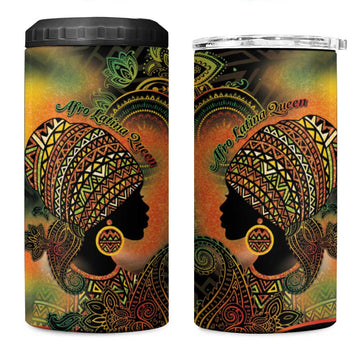 Black Women 4 in 1 Can Cooler Tumbler Afro Latina Queen DT05
