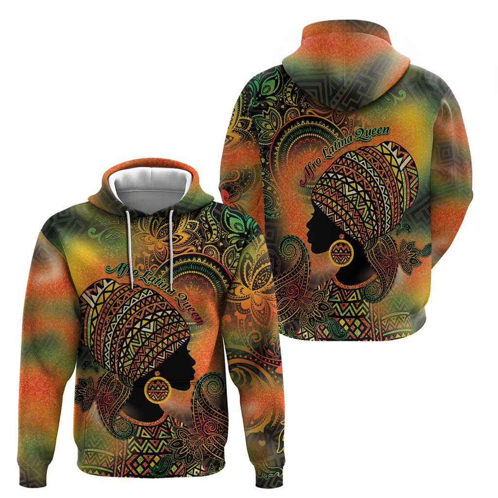 Black Women Hoodie Afro Latina Queen DT05