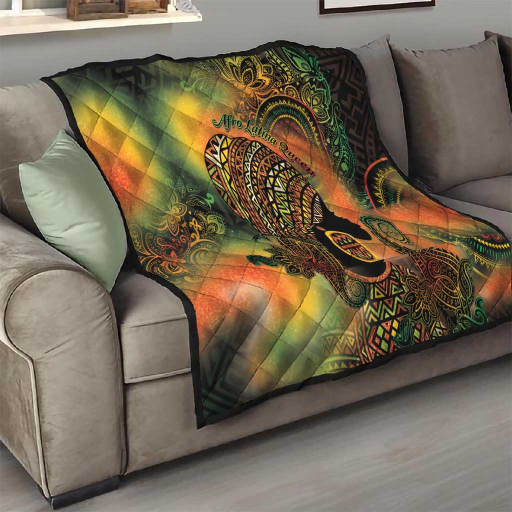 Black Women Quilt Afro Latina Queen DT05