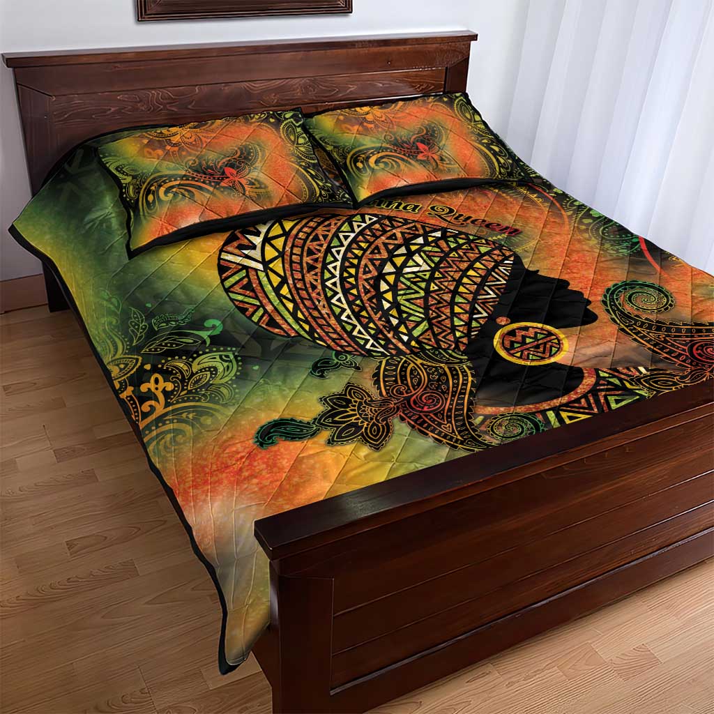 Black Women Quilt Bed Set Afro Latina Queen DT05