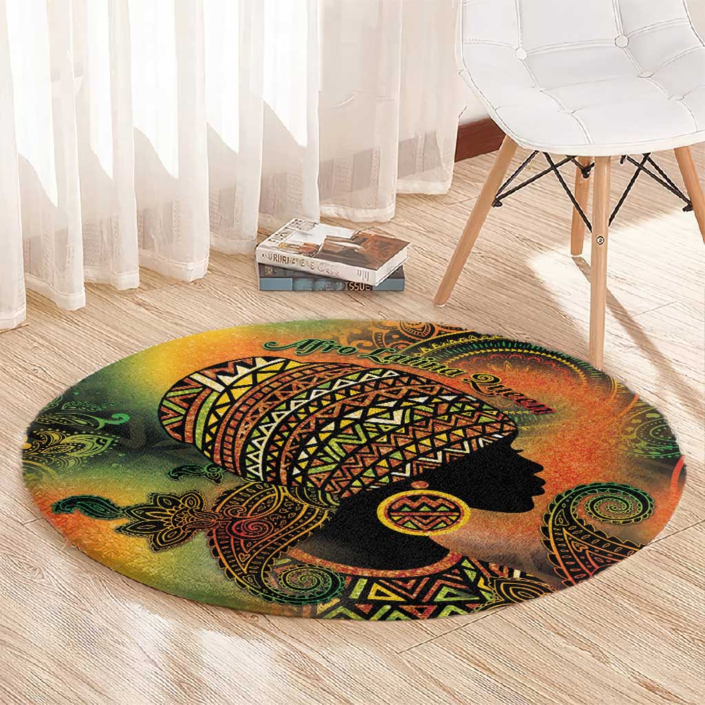 Black Women Round Carpet Afro Latina Queen DT05