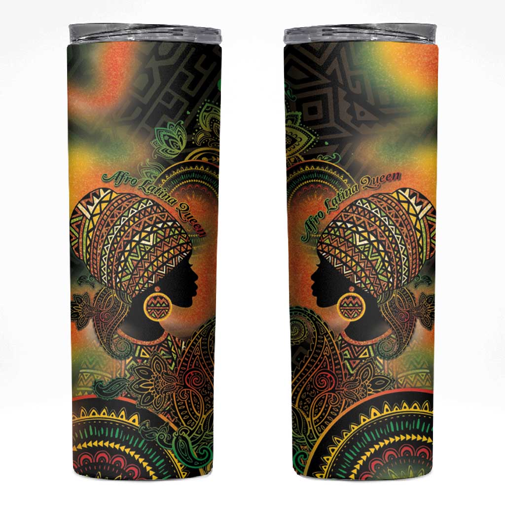 Black Women Skinny Tumbler Afro Latina Queen DT05