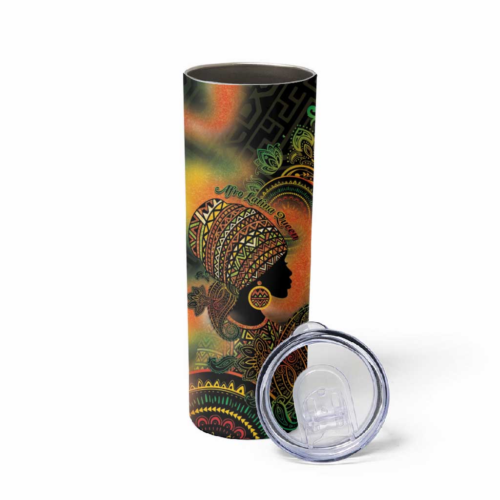 Black Women Skinny Tumbler Afro Latina Queen DT05