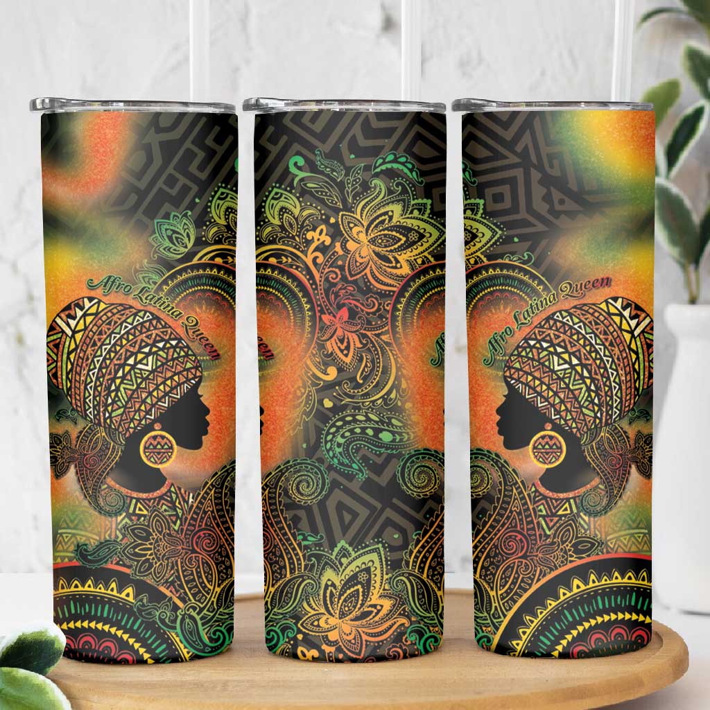 Black Women Skinny Tumbler Afro Latina Queen DT05