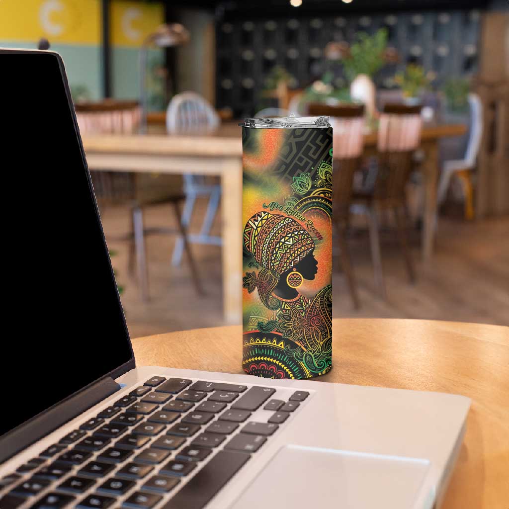 Black Women Skinny Tumbler Afro Latina Queen DT05