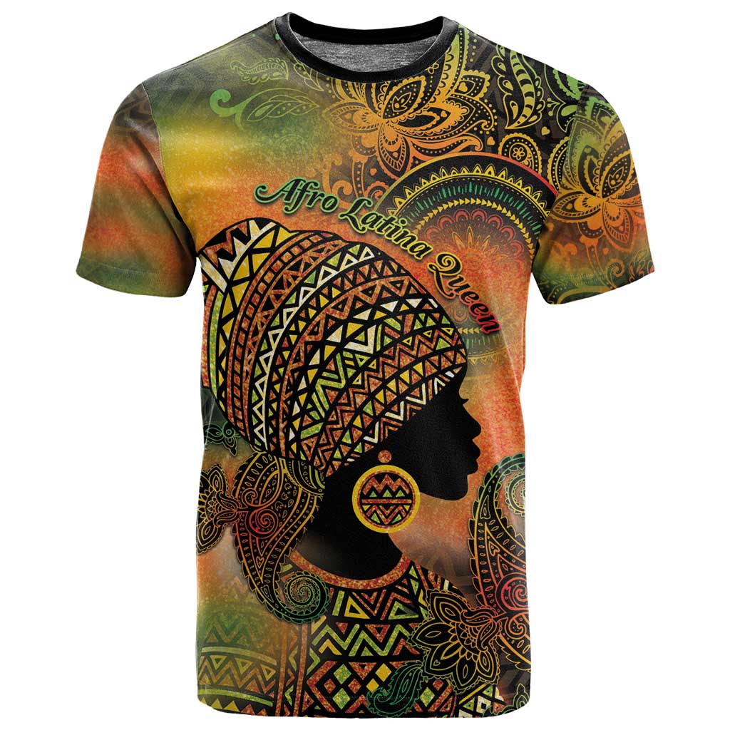 Black Women T shirt Afro Latina Queen DT05