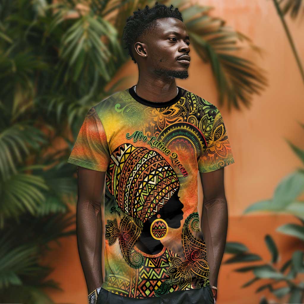 Black Women T shirt Afro Latina Queen DT05
