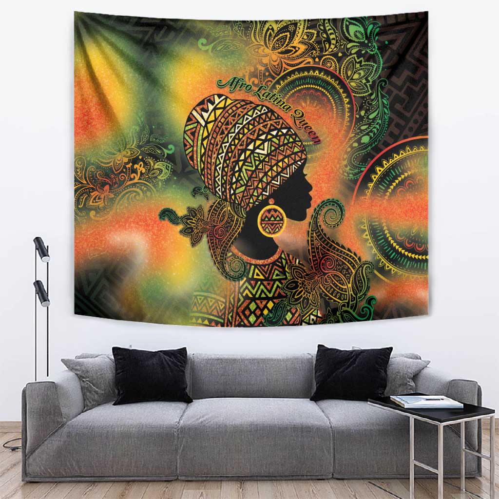 Black Women Tapestry Afro Latina Queen DT05