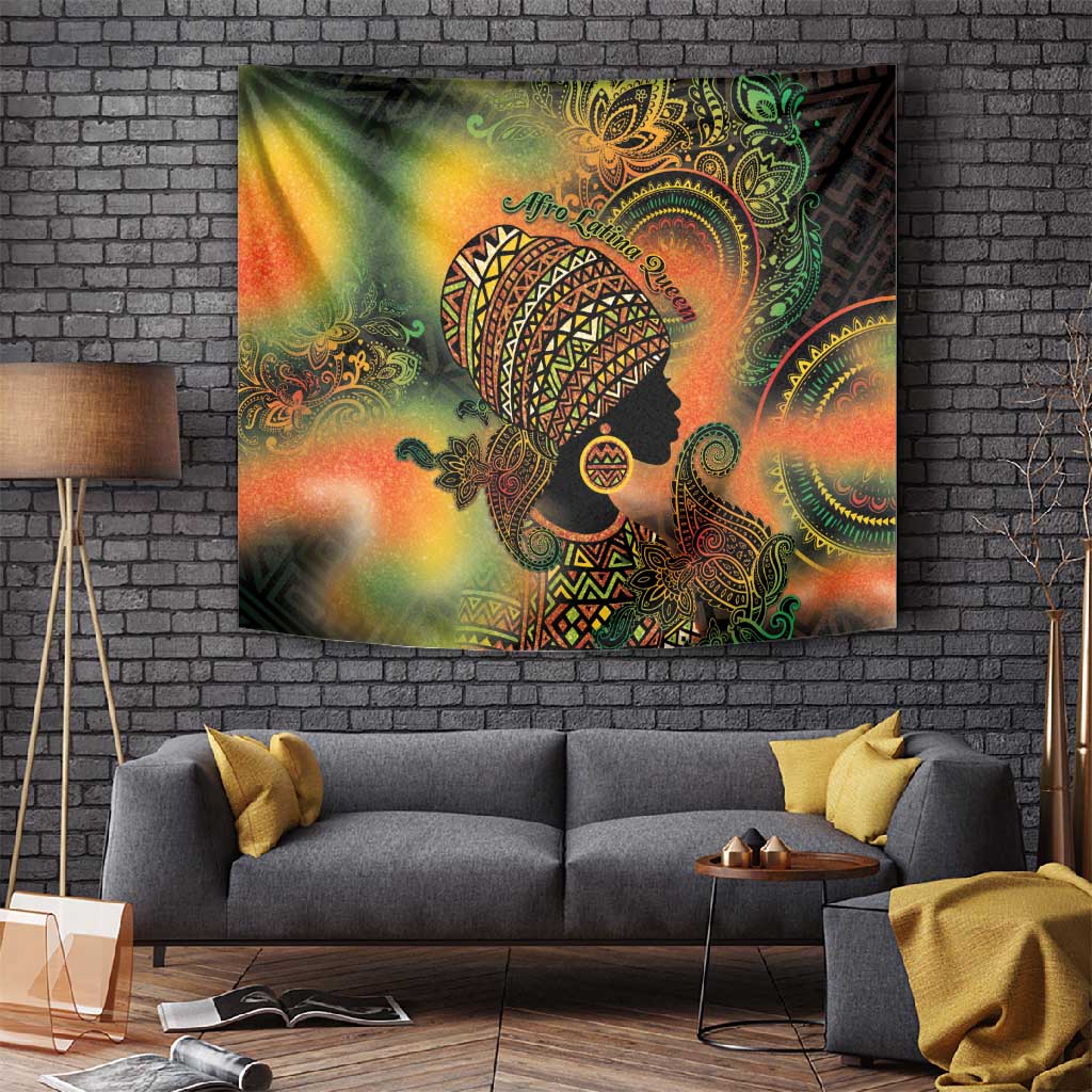 Black Women Tapestry Afro Latina Queen DT05