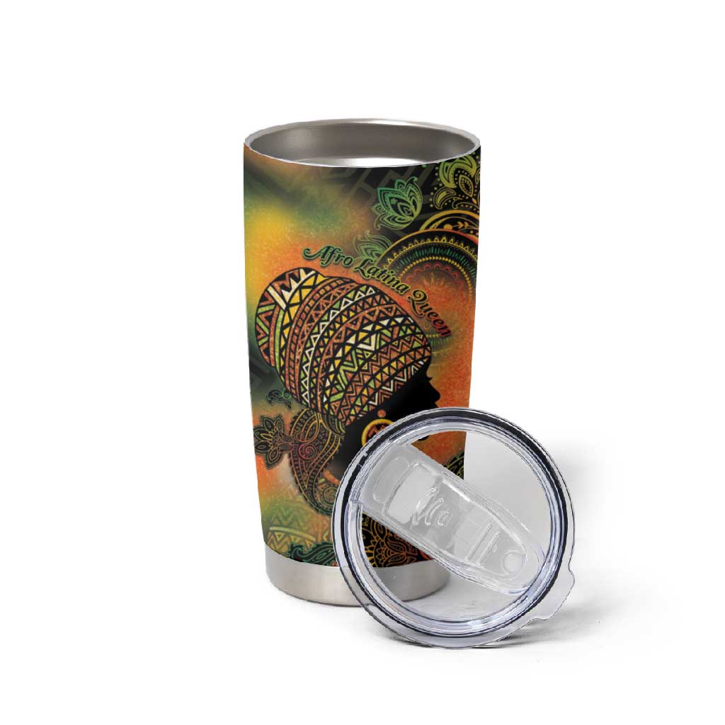 Black Women Tumbler Cup Afro Latina Queen DT05