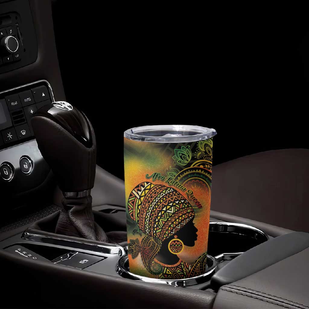 Black Women Tumbler Cup Afro Latina Queen DT05