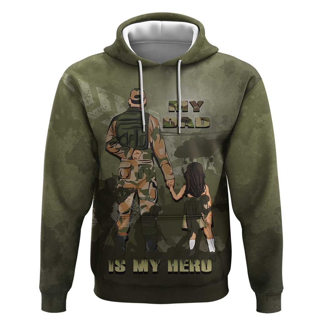 Military Fathers Day Hoodie My Dad Is My Hero DT05