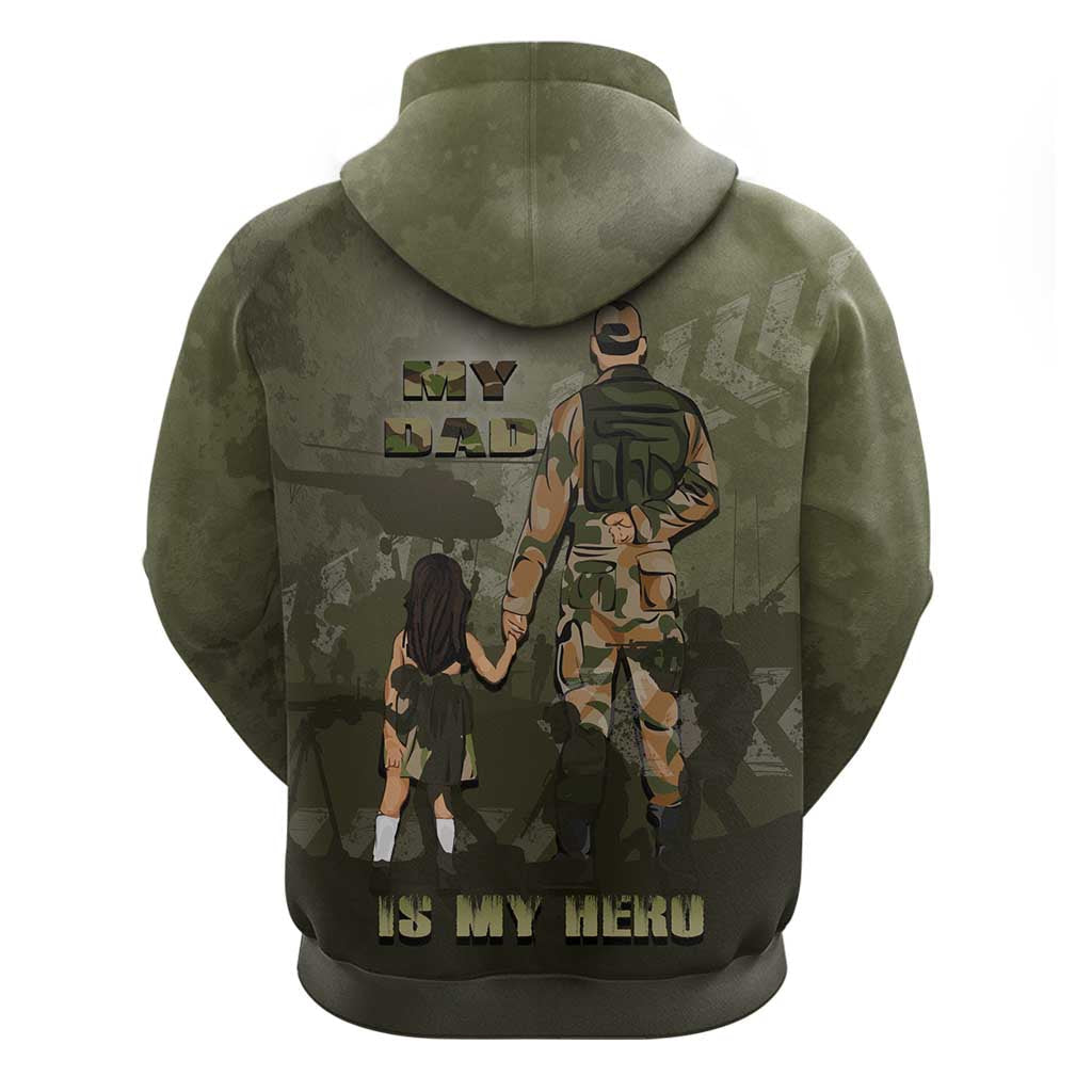 Military Fathers Day Hoodie My Dad Is My Hero DT05