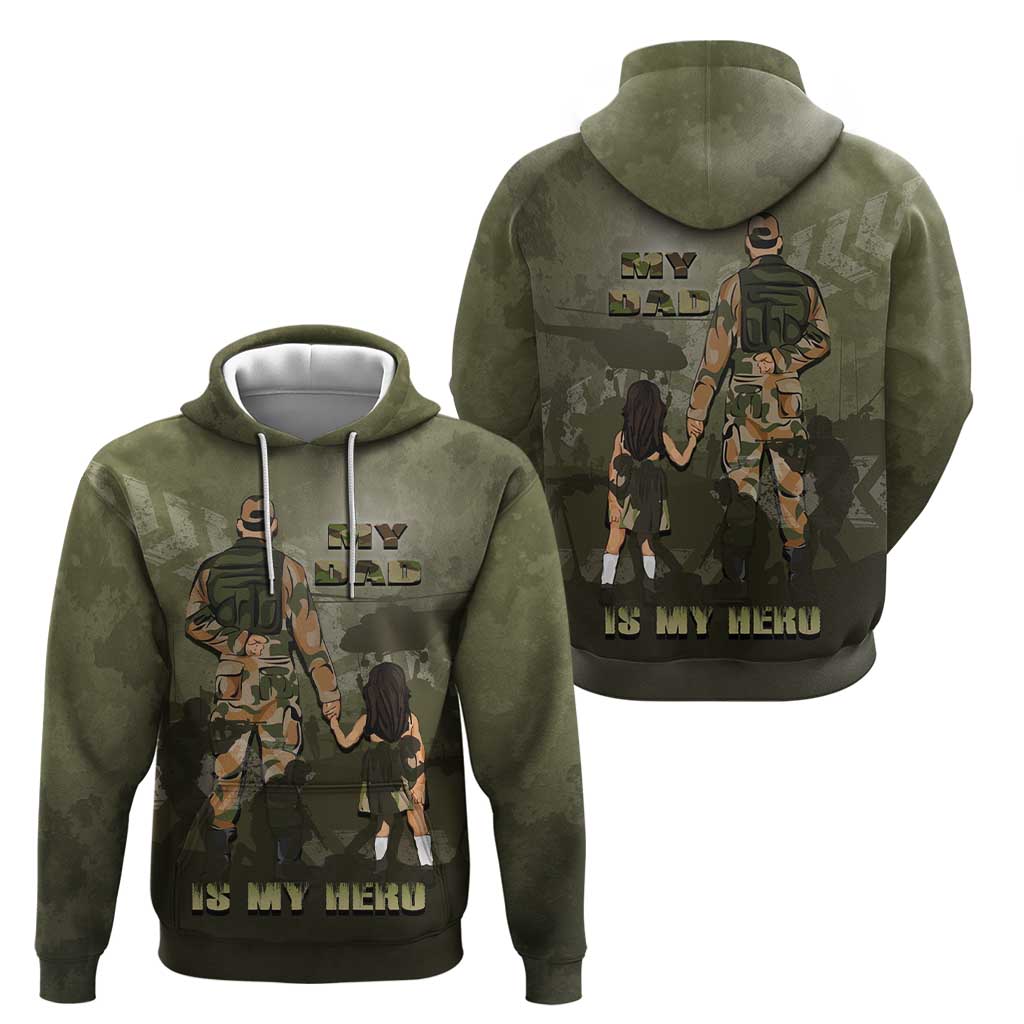 Military Fathers Day Hoodie My Dad Is My Hero DT05