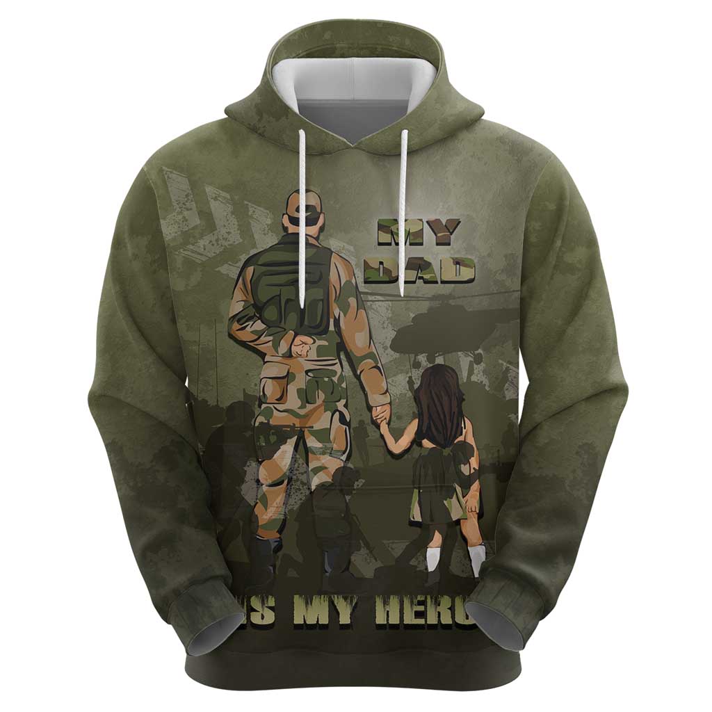 Military Fathers Day Hoodie My Dad Is My Hero DT05