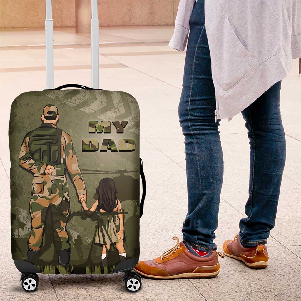 Military Fathers Day Luggage Cover My Dad Is My Hero DT05