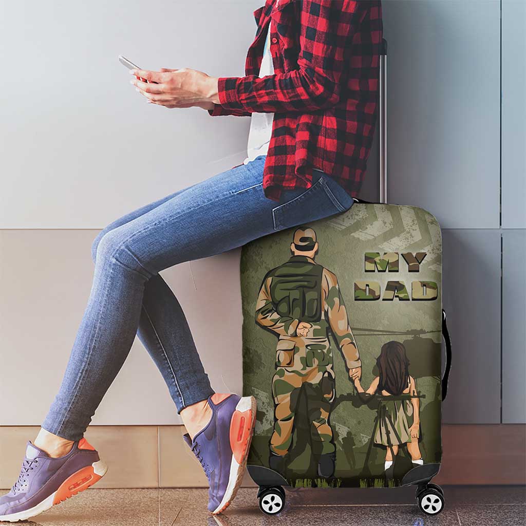 Military Fathers Day Luggage Cover My Dad Is My Hero DT05