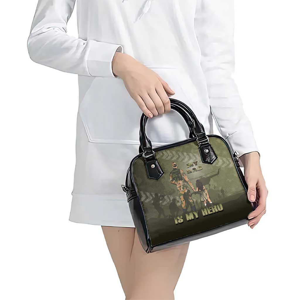 Military Fathers Day Shoulder Handbag My Dad Is My Hero DT05
