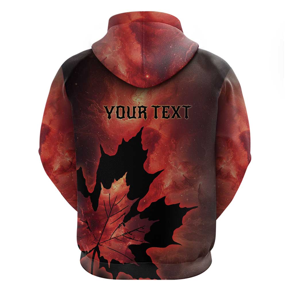 Personalized Canada Maple Leaf Hoodie Red Galaxy Style DT05