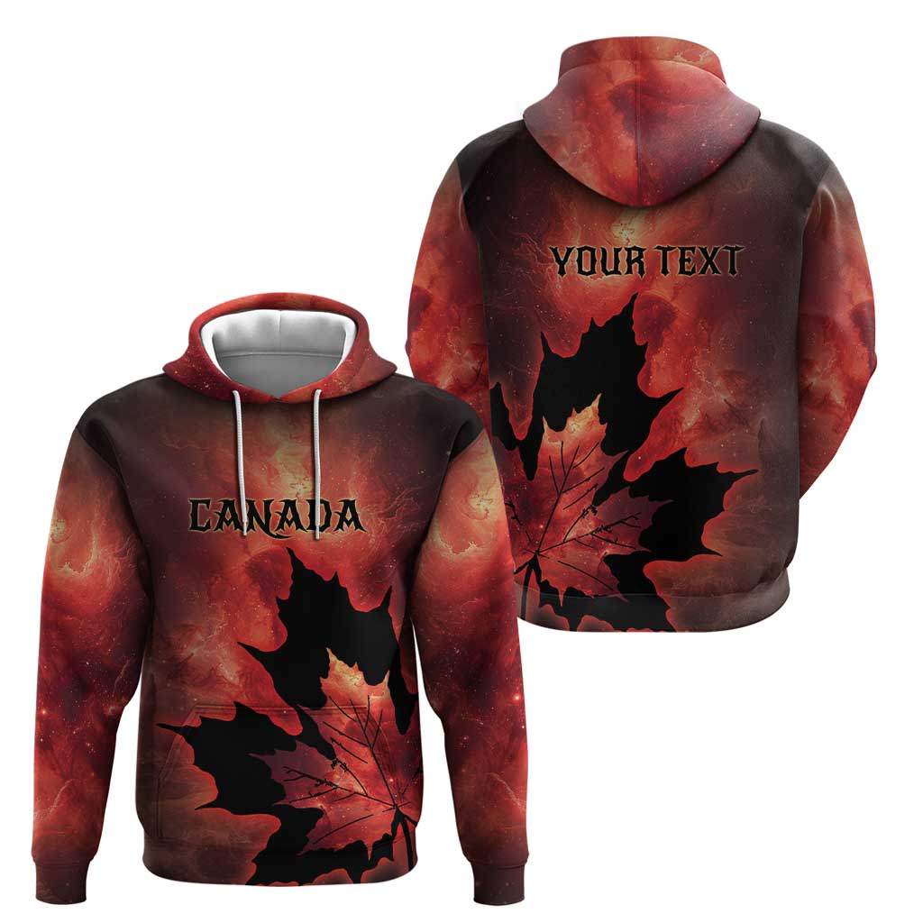 Personalized Canada Maple Leaf Hoodie Red Galaxy Style DT05