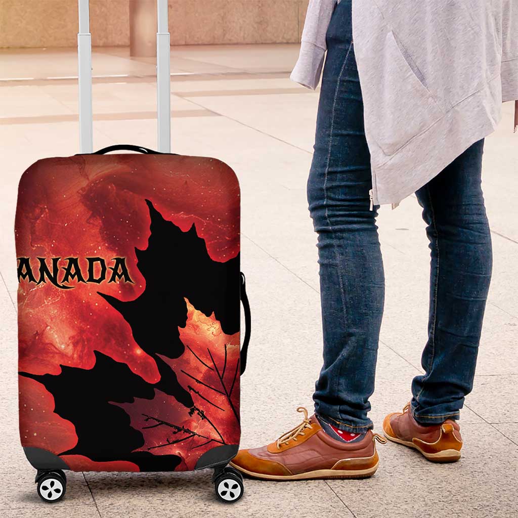 Canada Maple Leaf Luggage Cover Red Galaxy Style DT05