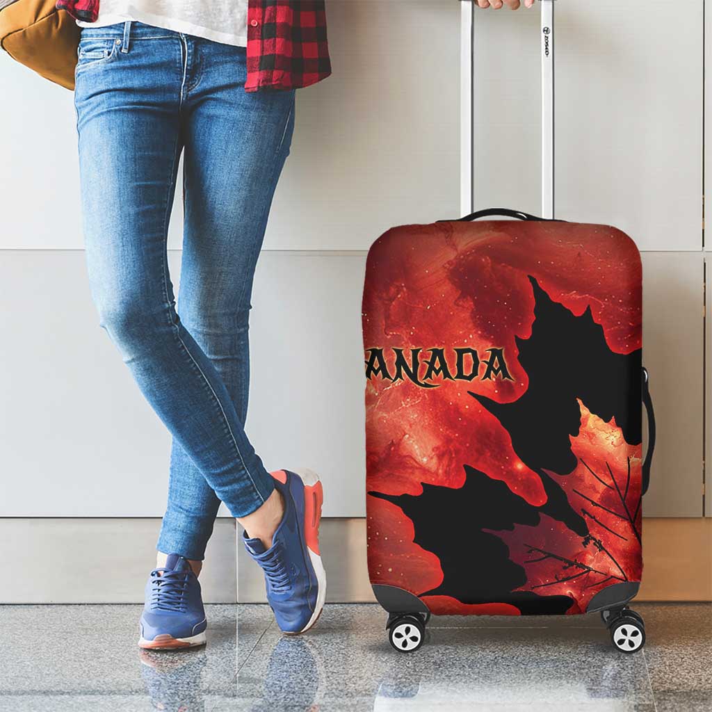 Canada Maple Leaf Luggage Cover Red Galaxy Style DT05